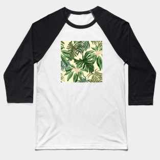 Painted tropical leaves retro Baseball T-Shirt